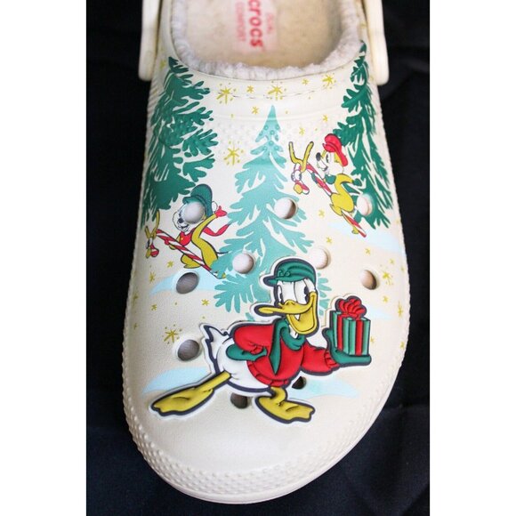 Disney Christmas Crocs sz M10/W12 Mickey Mouse Donald Duck Pluto Clogs Comfort - Picture 6 of 9